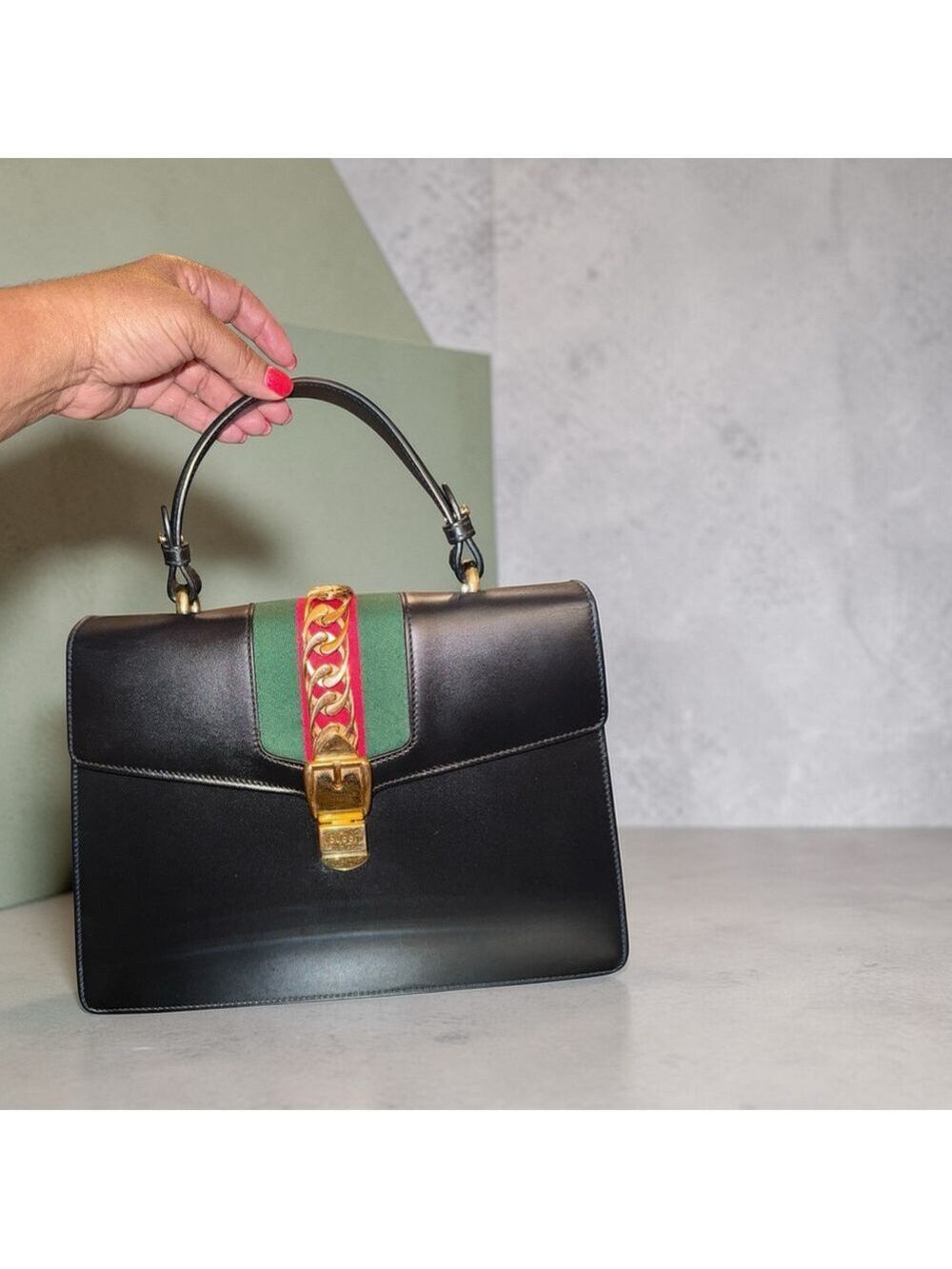 Gucci Sylvie Medium Top Handle, Shoulder Bag w Dust Bag - Picture 8 of 12